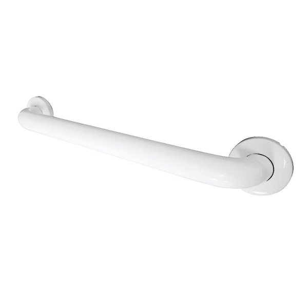 Kingston Brass 21 L, Traditional, Stainless Steel, GB1218CSW Made To Match 18" Stainless Steel Grab Bar, White GB1218CSW